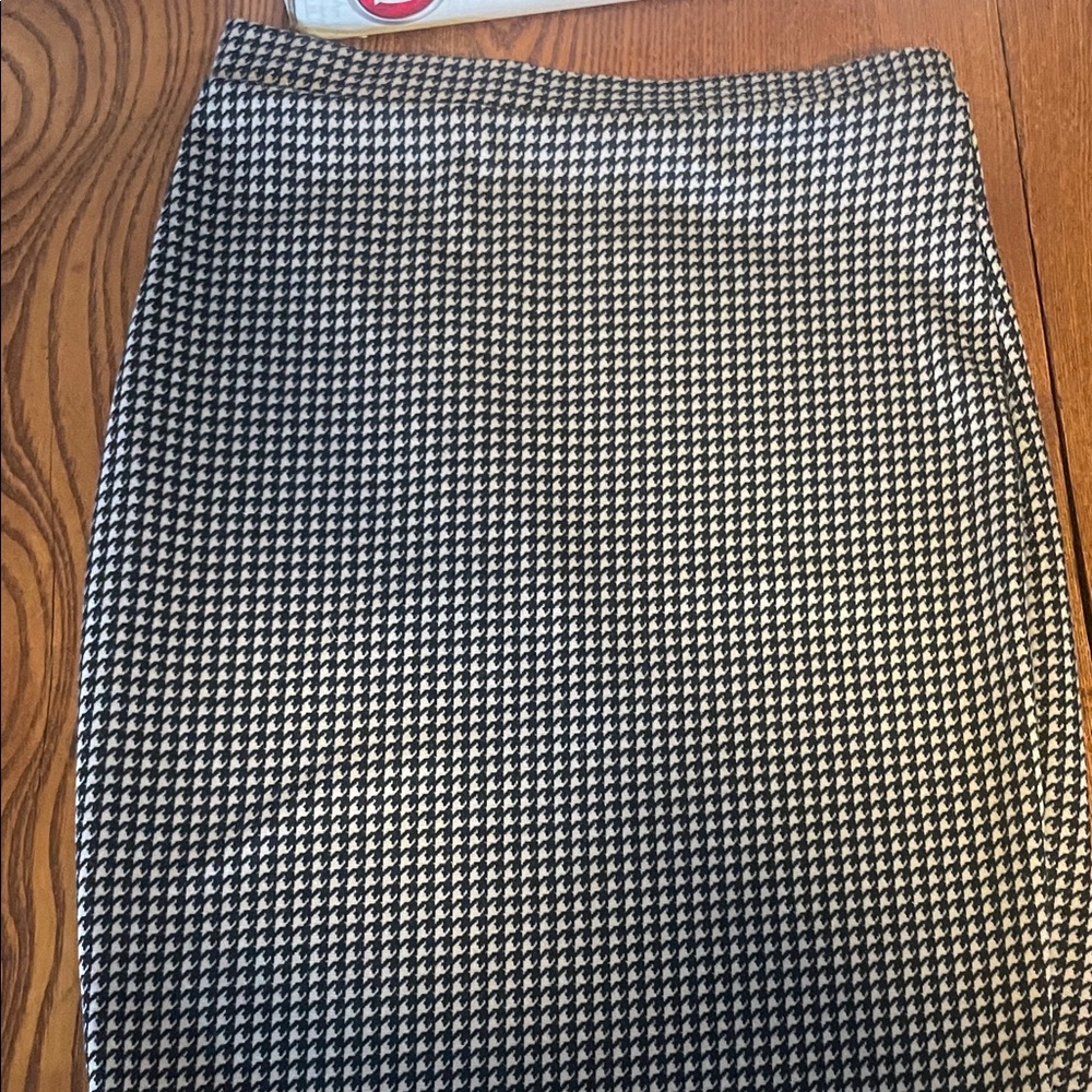Chico's Black and White Mini Skirt
